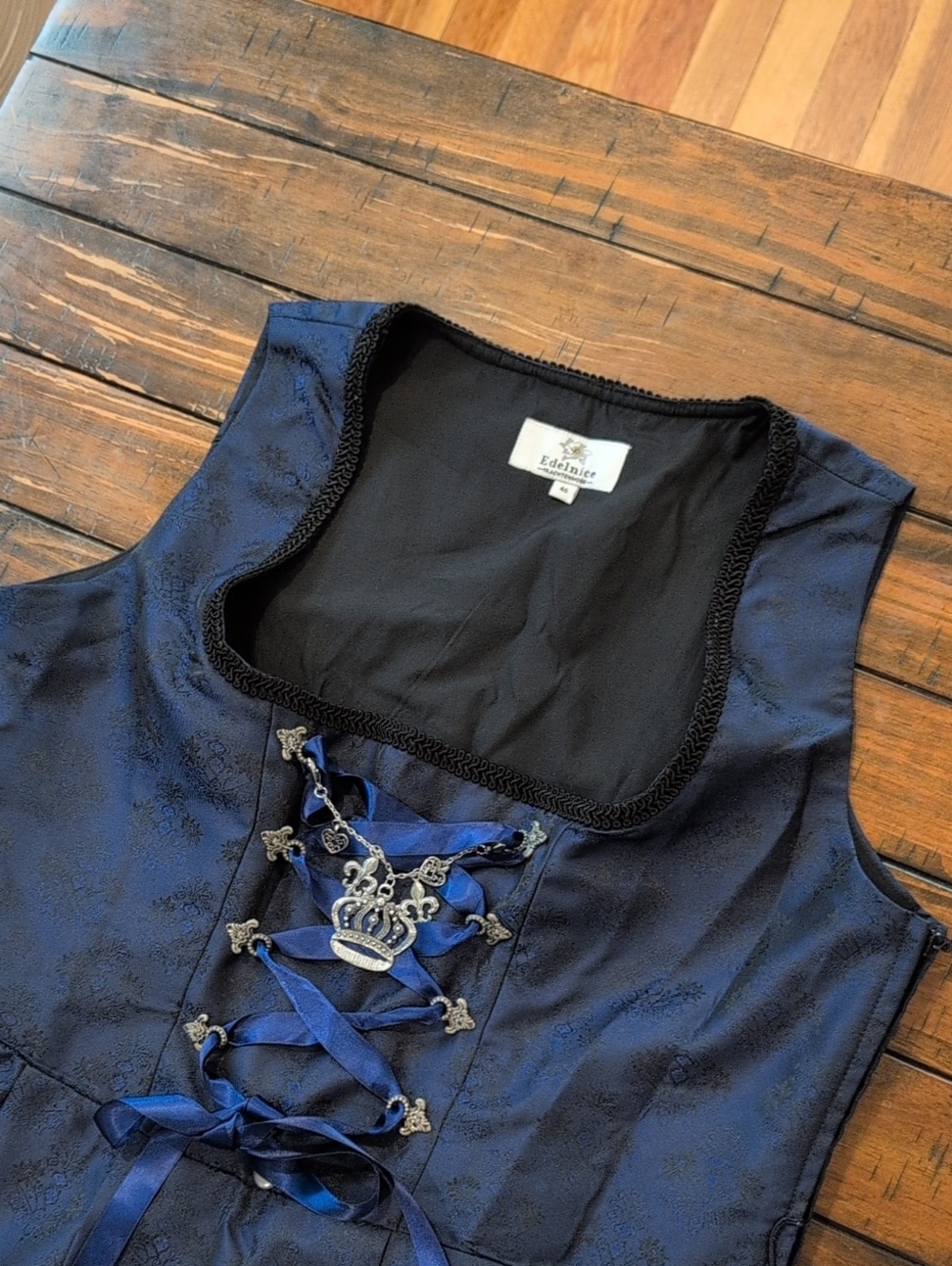 Edelnice Dirndl Bodice Octoberfest Renaissance Fair 46 XL/XXL Bavarian German - Picture 3 of 10